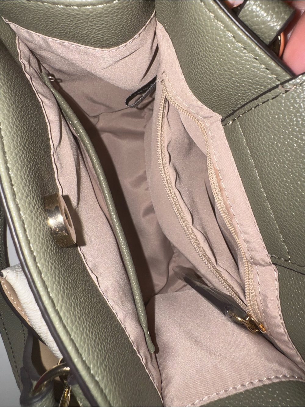 Nine West Olive Mini Tote with Attached Coin Pouch Bag Charm - Picture 8 of 8